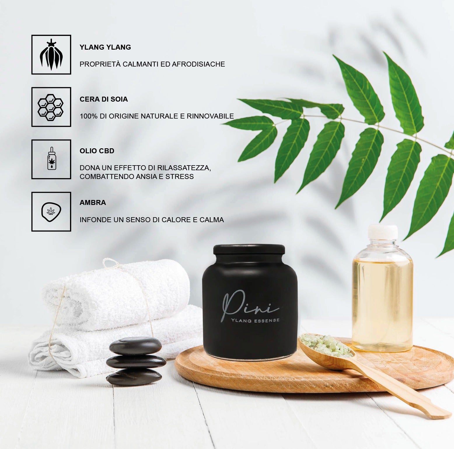 Ingredienti candela Ylang Essense